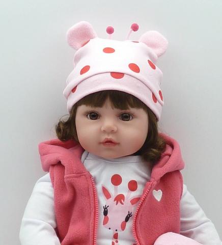 Boneca Bebê Reborn Gisele 60cm Girafa De Brinde - Foto 2