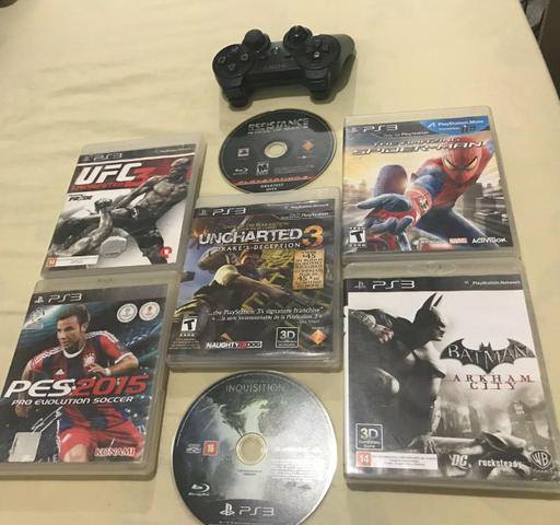 Controle original + Jogos do Ps3