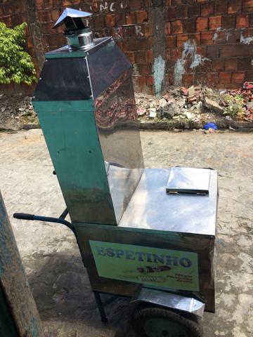 Carrinho de espetinho inox interessado valor negociável