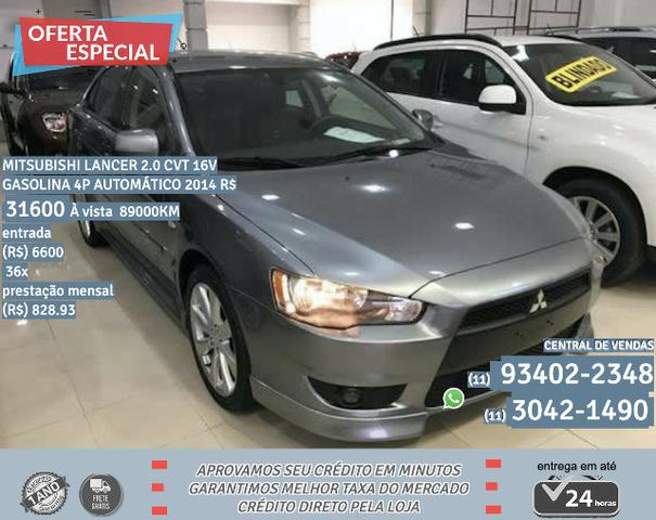 Cinza Mitsubishi lancer 2.0 cvt 16v gasolina 4p automático 2014 R$ 31.639 89000km