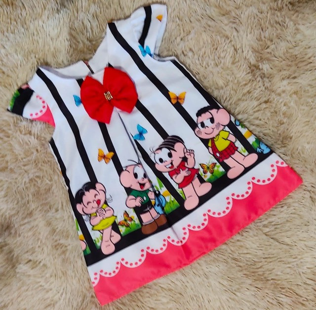 Vestido Turma da Mônica Tamanho 4
