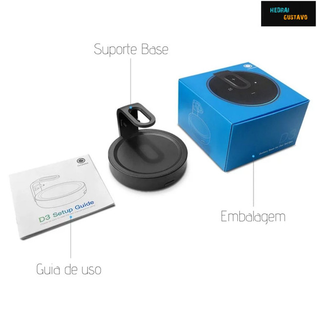Base com bateria para Echo Dot Amazon Alexa Branco - Foto 5