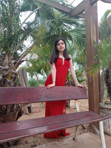 Vestido de festa Longo Vermelho 38 - Foto 3
