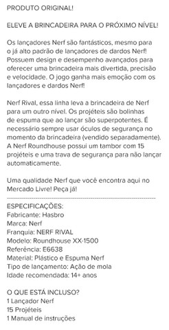 Lançador Nerf Rival Roundhouse Xx-1500 Com Câmara Rotatória - Foto 5