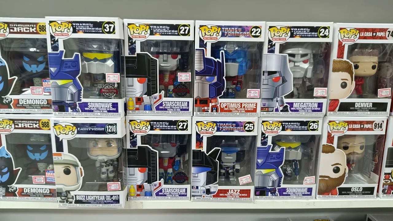 Coleção de Funko Pop Transformers!