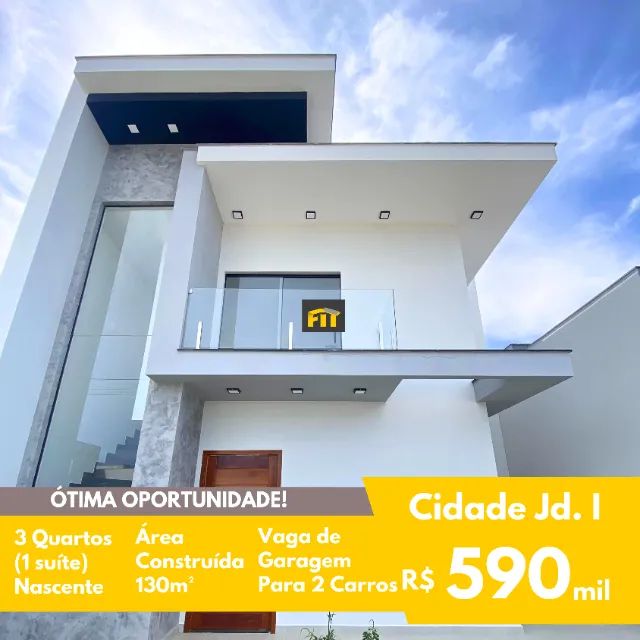 FIT - Venda - Casa Duplex - Nascente - 3 Quartos (1 suíte) - 8x20
