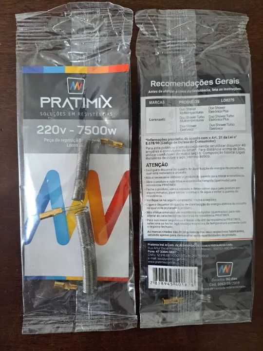 RESISTÊNCIA DA PRATIMIX 220V 7500W LD0275