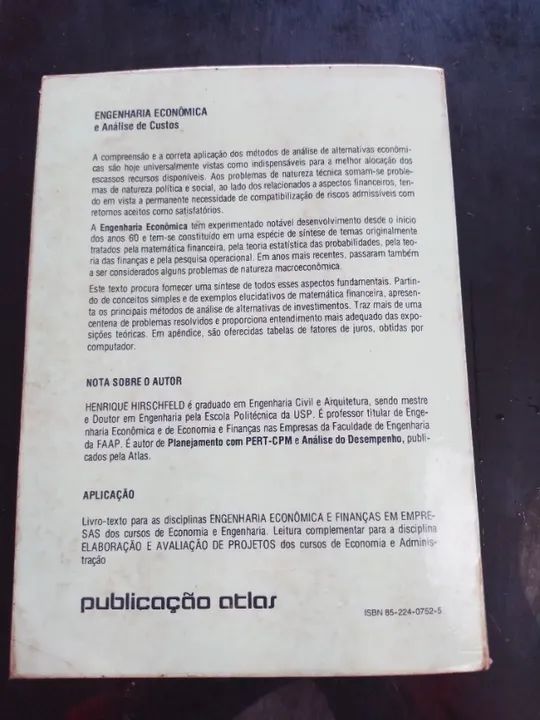 Livro "Engenharia Econômica e Análise de Custos" em excelente estado - Foto 4