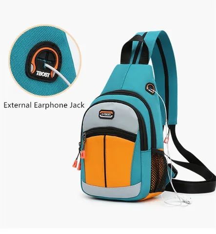 Bolsa transversal com zíper na alça