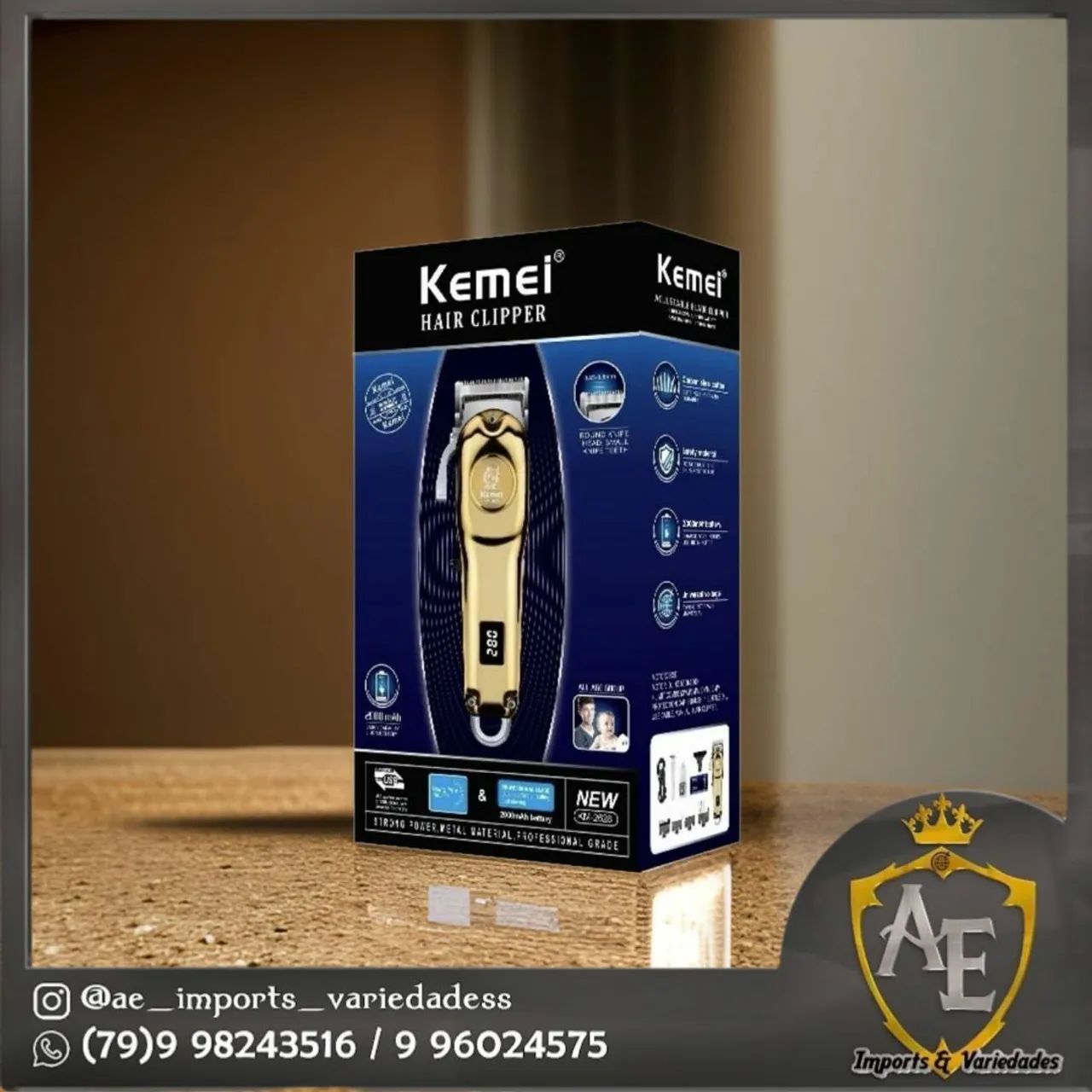 Máquina cabelo kemei