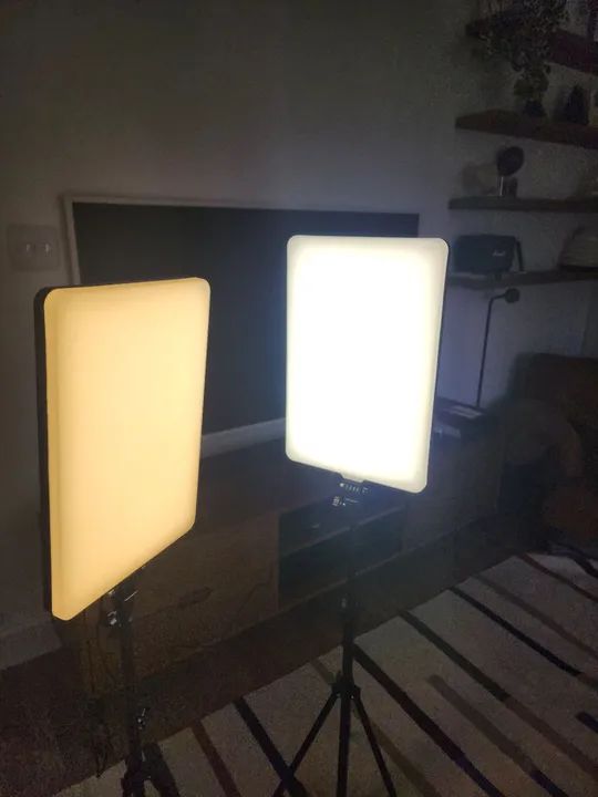 2 paineis LED 44cm Iluminação para Fotos Vídeos - Foto 6