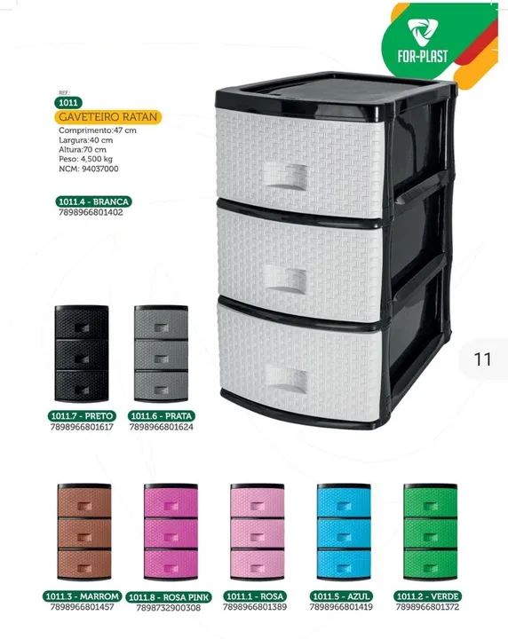 Gaveteiro de Plástico 3 Gavetas - Organização e Estilo! - Foto 2