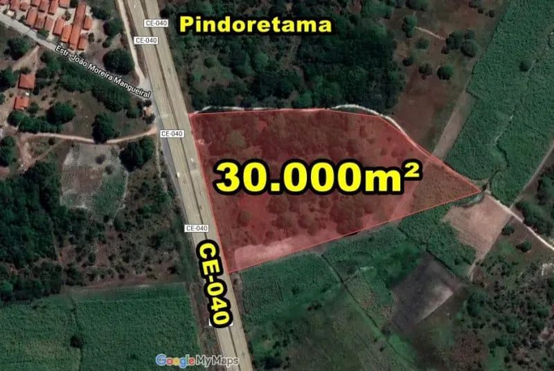 VERAS VENDE TERENO 3ha (3.000m²) NA CE-040 (ASFALTO) EM PINDORETAMA-CE