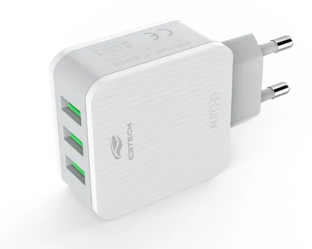 CARREGADOR USB 3.1A BIVOLT C3TECH UC-315WH - Foto 2