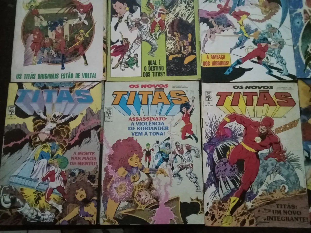 Combo com quinze quadrinhos antigo formatinho Abril dos Novos Titãs - Foto 4