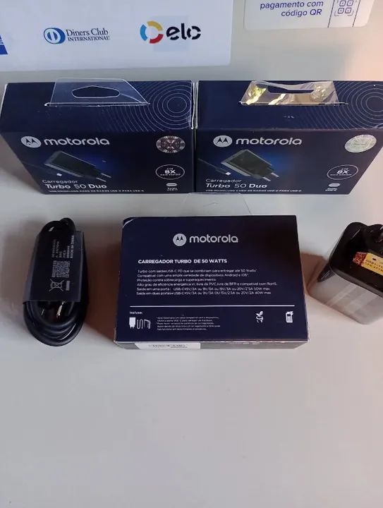 Carregador Turbo Power Motorola 50W Original Tipo-C e USB Novo (Garantia) - Foto 3