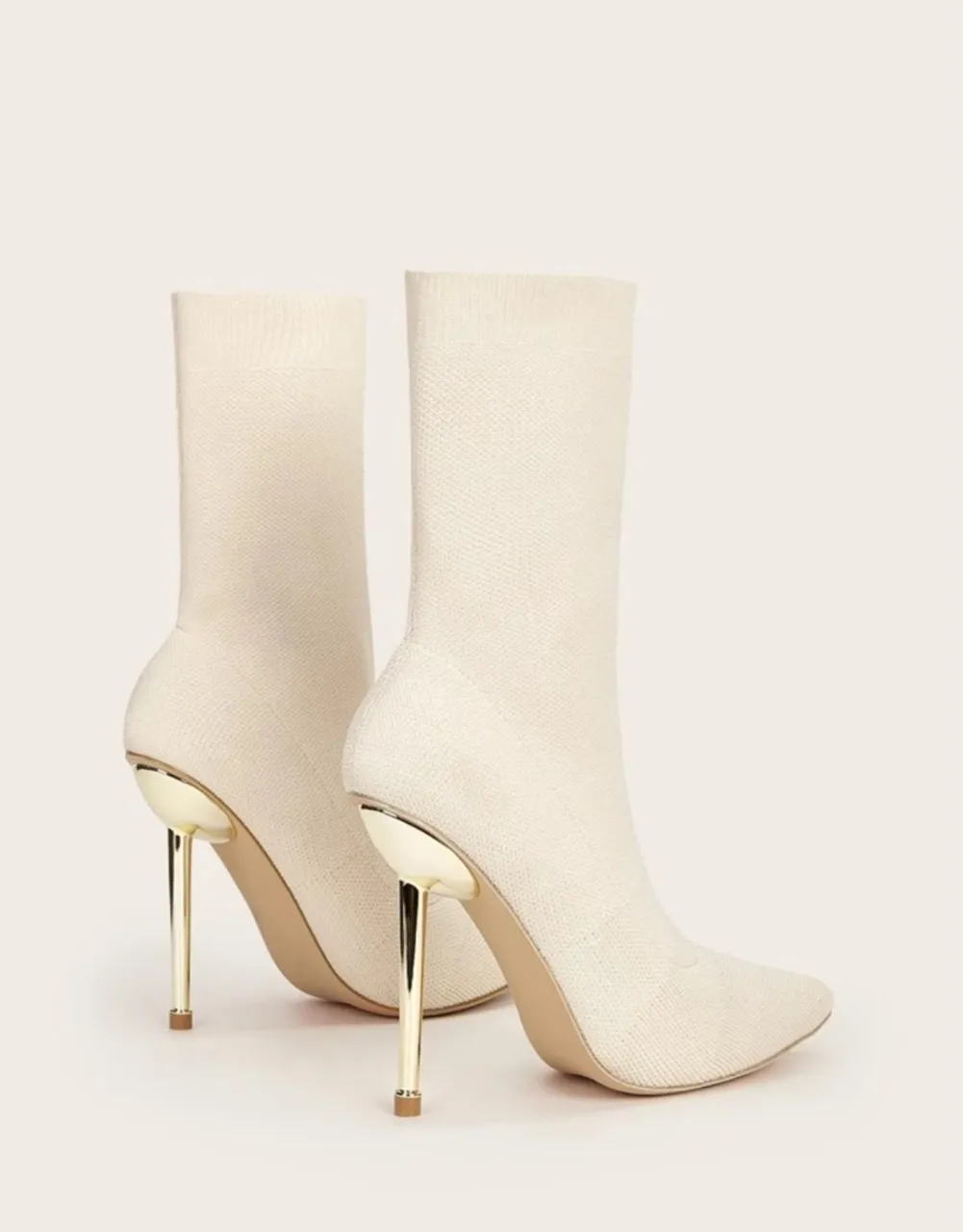 Bota de Salto Alto Bege