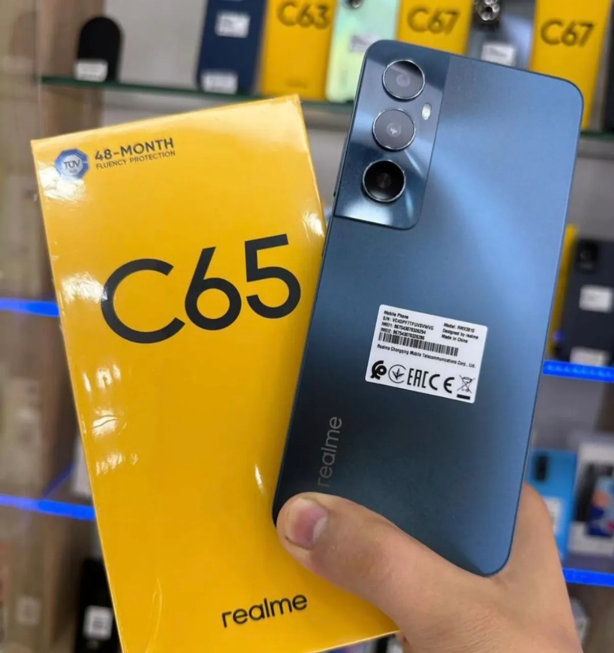Smartphone com NFC C65 Realme - Roxo - Preto 256Gb/8Ram - Entregamos