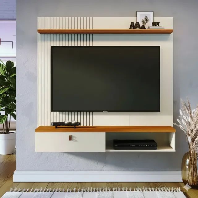 Painel Iris Cinamomo/Off White novo de loja ate 55 polegadas