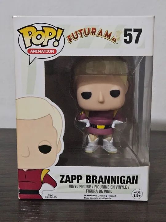  Funko Pop Zapp Brannigam 57 Caixa com Detalhes - Futurama