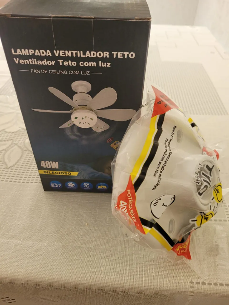 Lanpada com Ventilador e Acessório+brinde