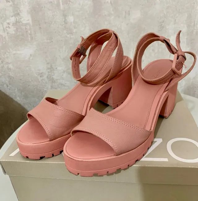 (AREZZO 37) SANDÁLIA AREZZO COURO TRATORADA ROSÊ BLUSH - Foto 2