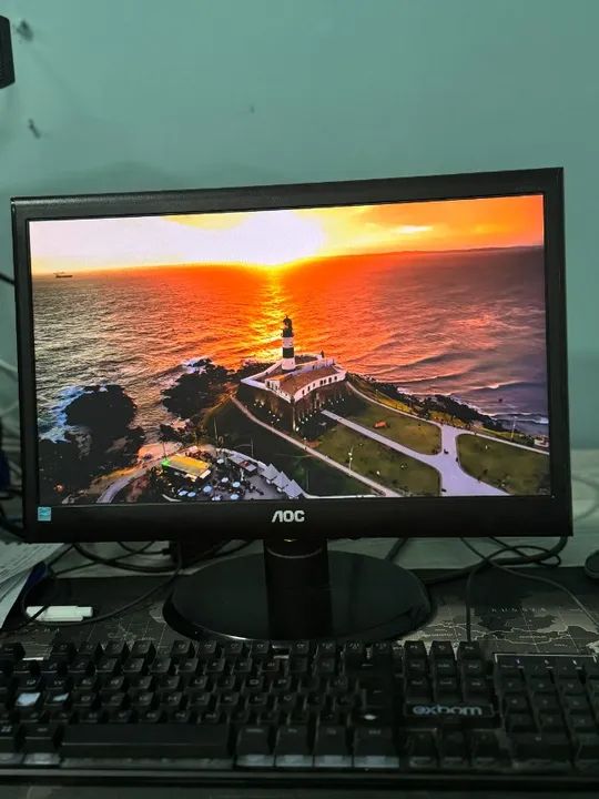 Monitor Aoc Led, 18.5 polegadas, Widescreen, Vga - E970swnL - Foto 6