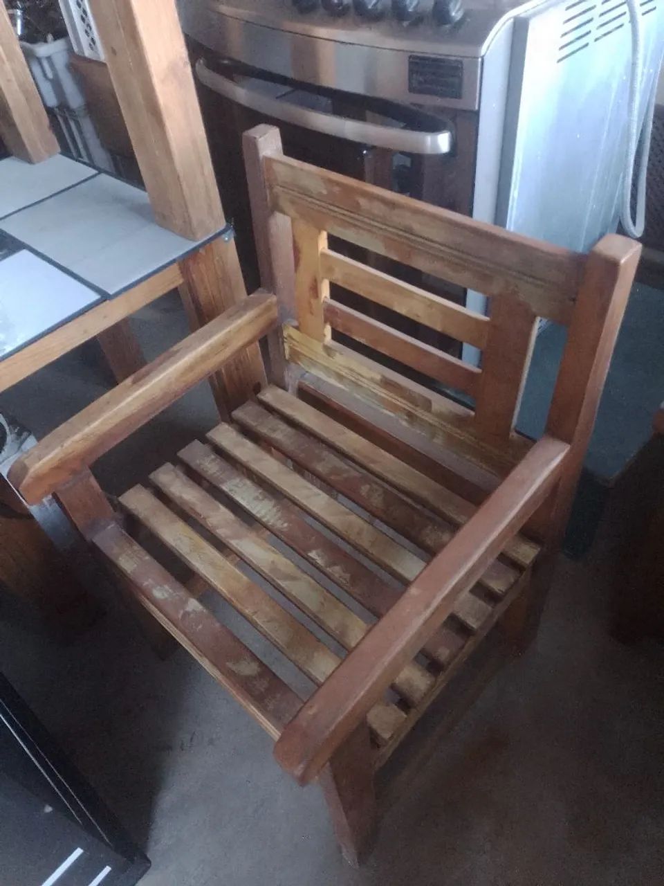 Cadeiras (2) de madeira para jardim