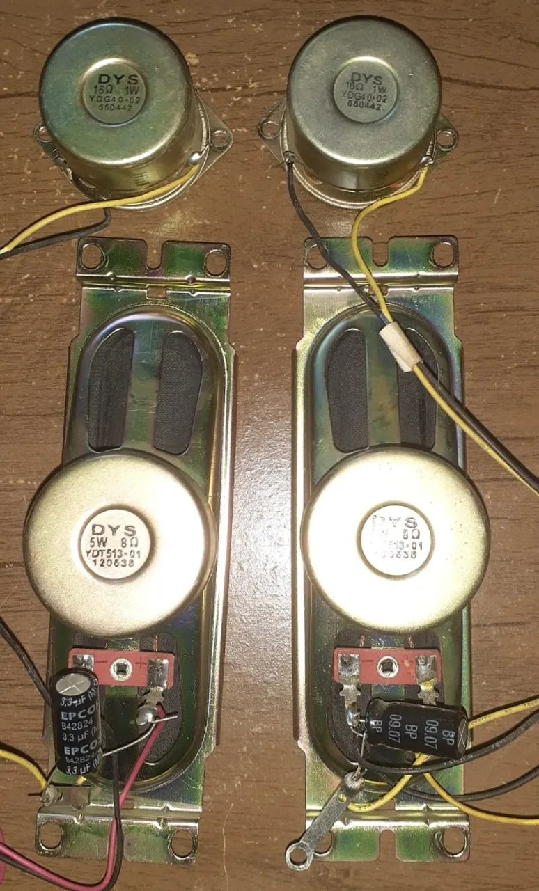 Par de auto falantes TV 29pol. de tubo Semp Lumina Line original - Foto 2