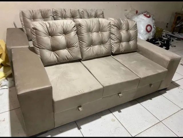 SOFA 3 LUGARES NOVO RETRÁTIL PROMOÇÃO  - Foto 2
