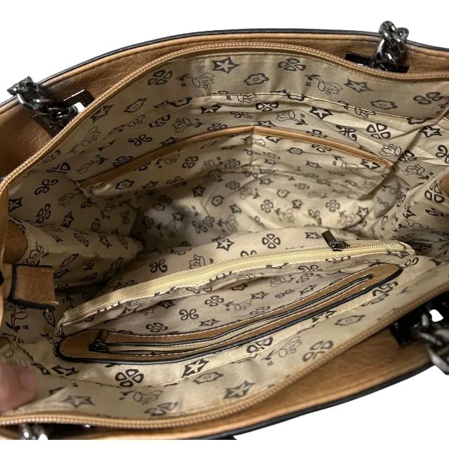 BOLSA MARROM EM COURO (USADA)  - Foto 4