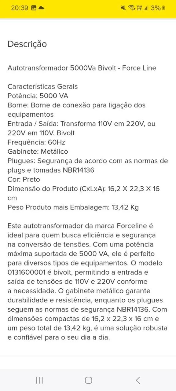 Transformador Bivolt 5000va - Foto 2