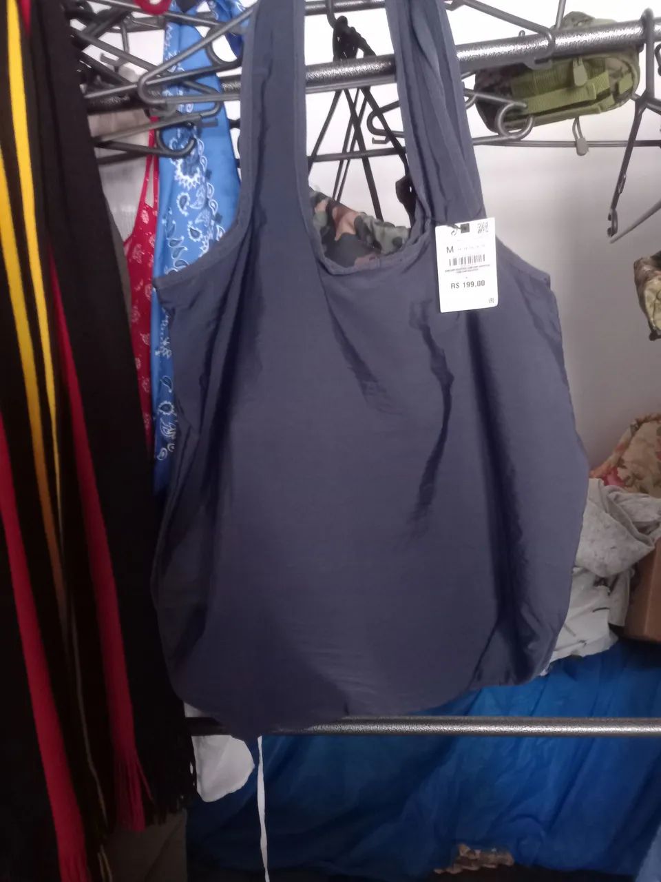 Bolsa Tote Azul Marinho zara - Foto 2