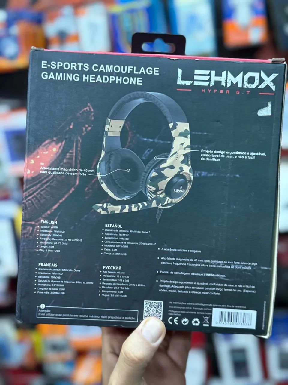 Headset Gamer Lehmox Hyper G.T Camuflado - USB + 3.5mm - Foto 5