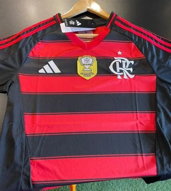 Camisa do Flamengo 2025 Com Patch Campeão Copa do Brasil 