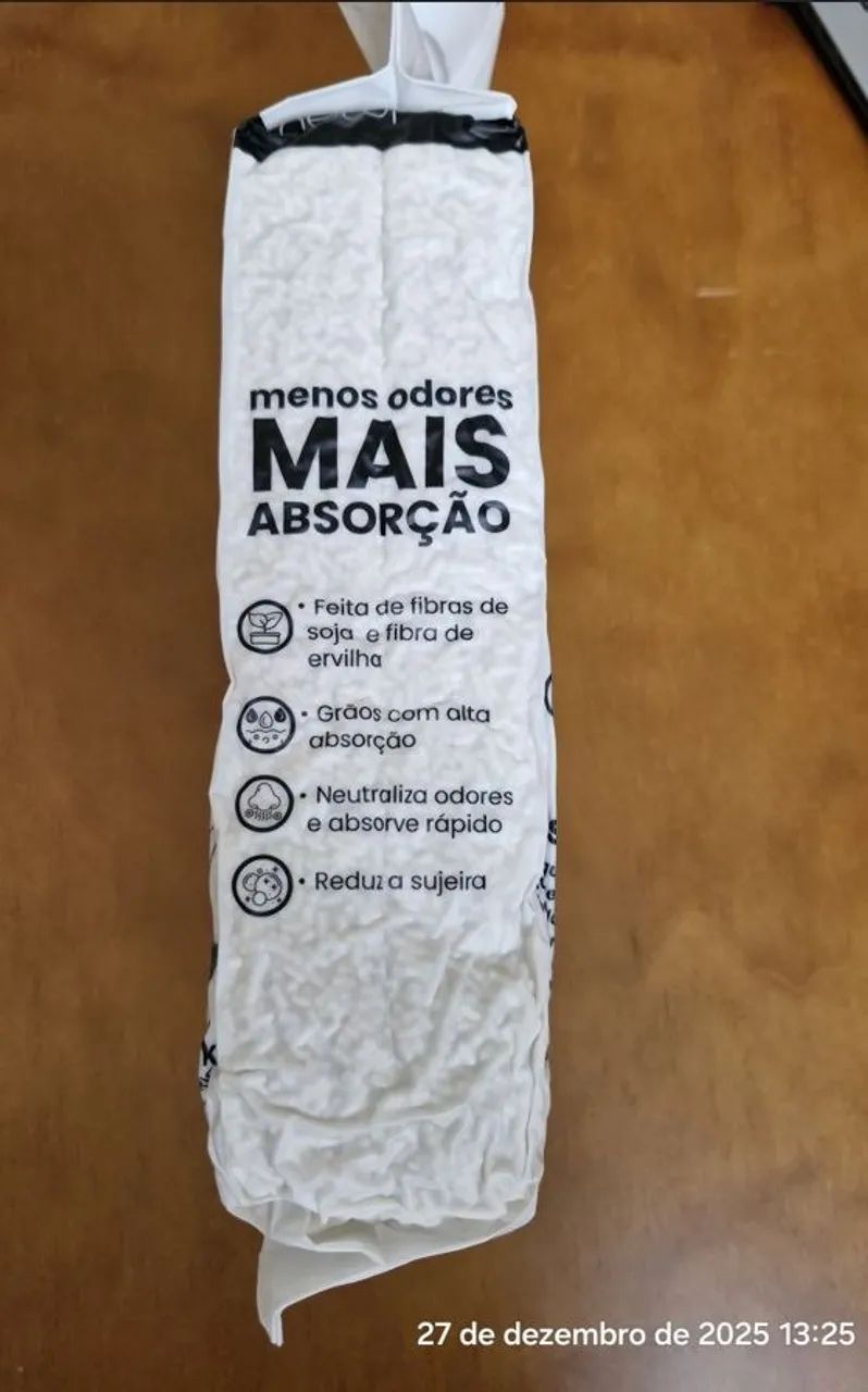 Areia de Gato de Tofu - Aglomerante Sem Poeira e Lavável no Vaso Sanitário - 2,5 KG - Foto 3