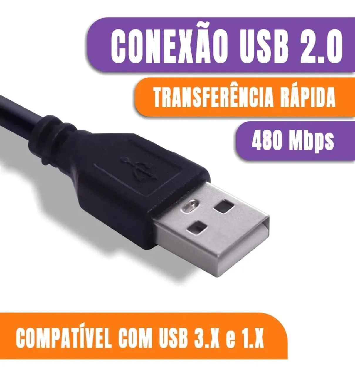 Cabo USB  Macho Para USB Fêmea  - Foto 2