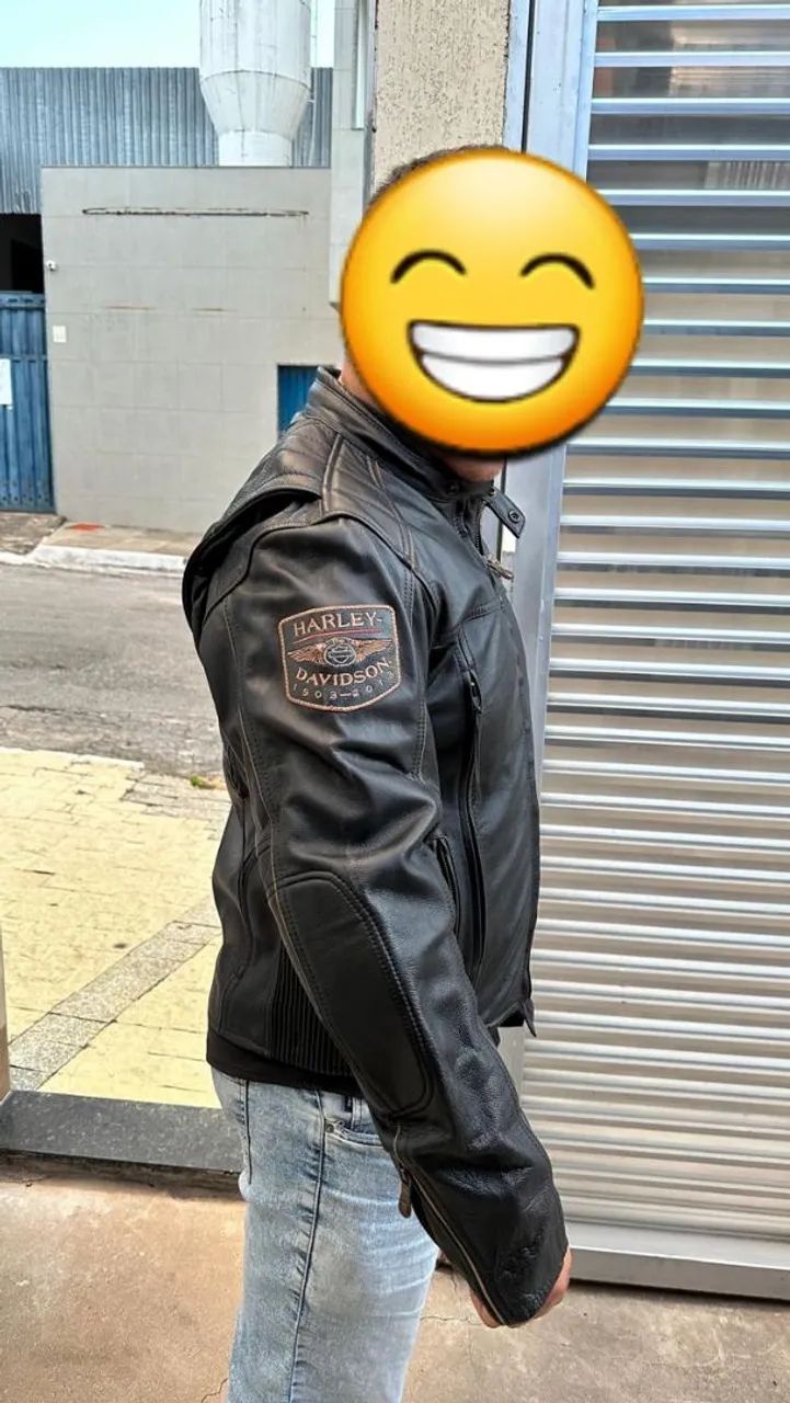 Jaqueta de Couro HARLEY DAVIDSON - Estilo Motoqueiro - Foto 2