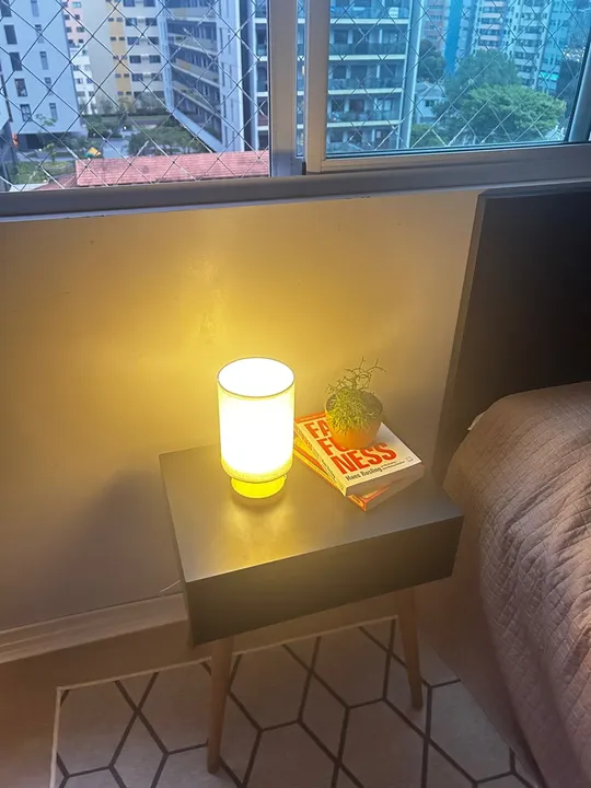 Abajur de Mesa Luminária Moderna Madeira Nórdica