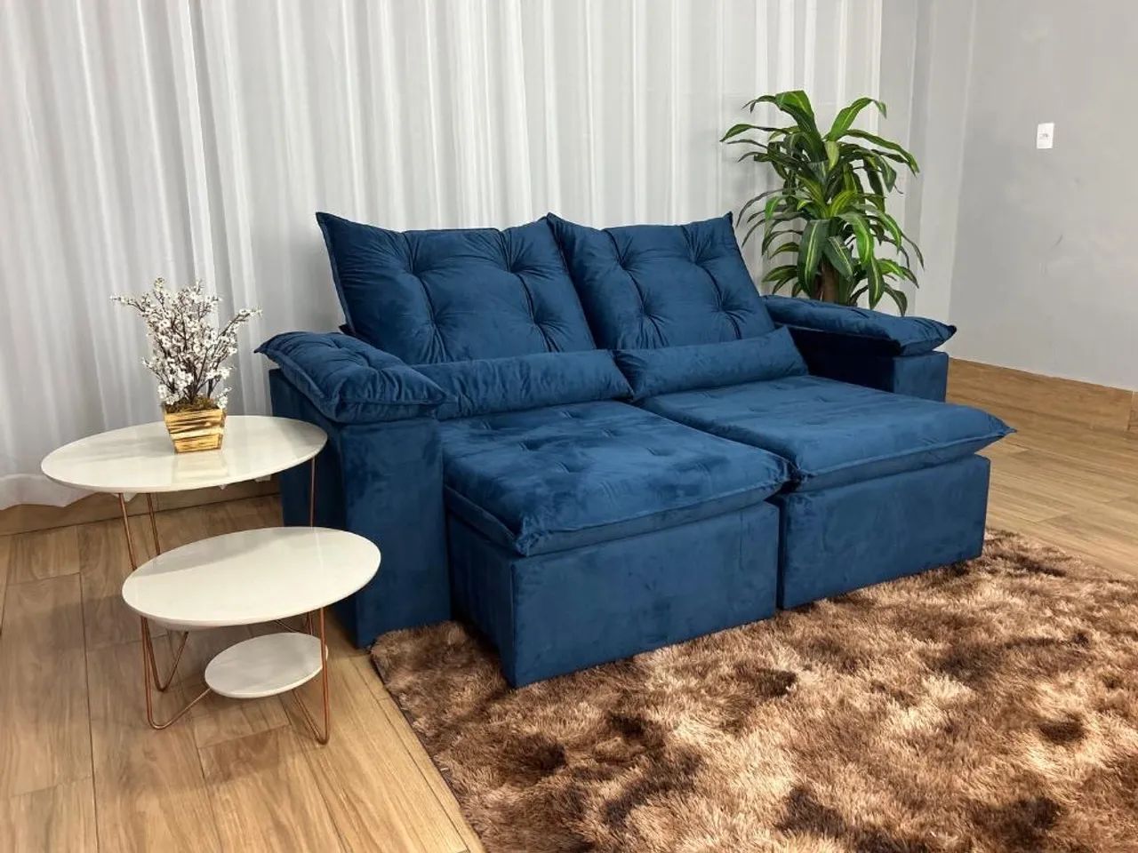 Sofá Retrátil Reclinável Ibis 2.00m Veludo- Entrega Rápida