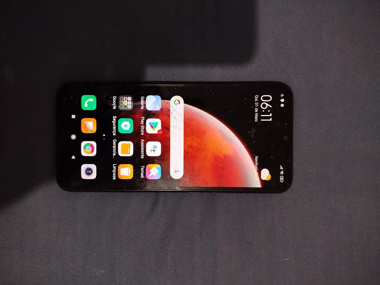 XIOME 9 funcionando perfeitamente, só tá com a tela rachada