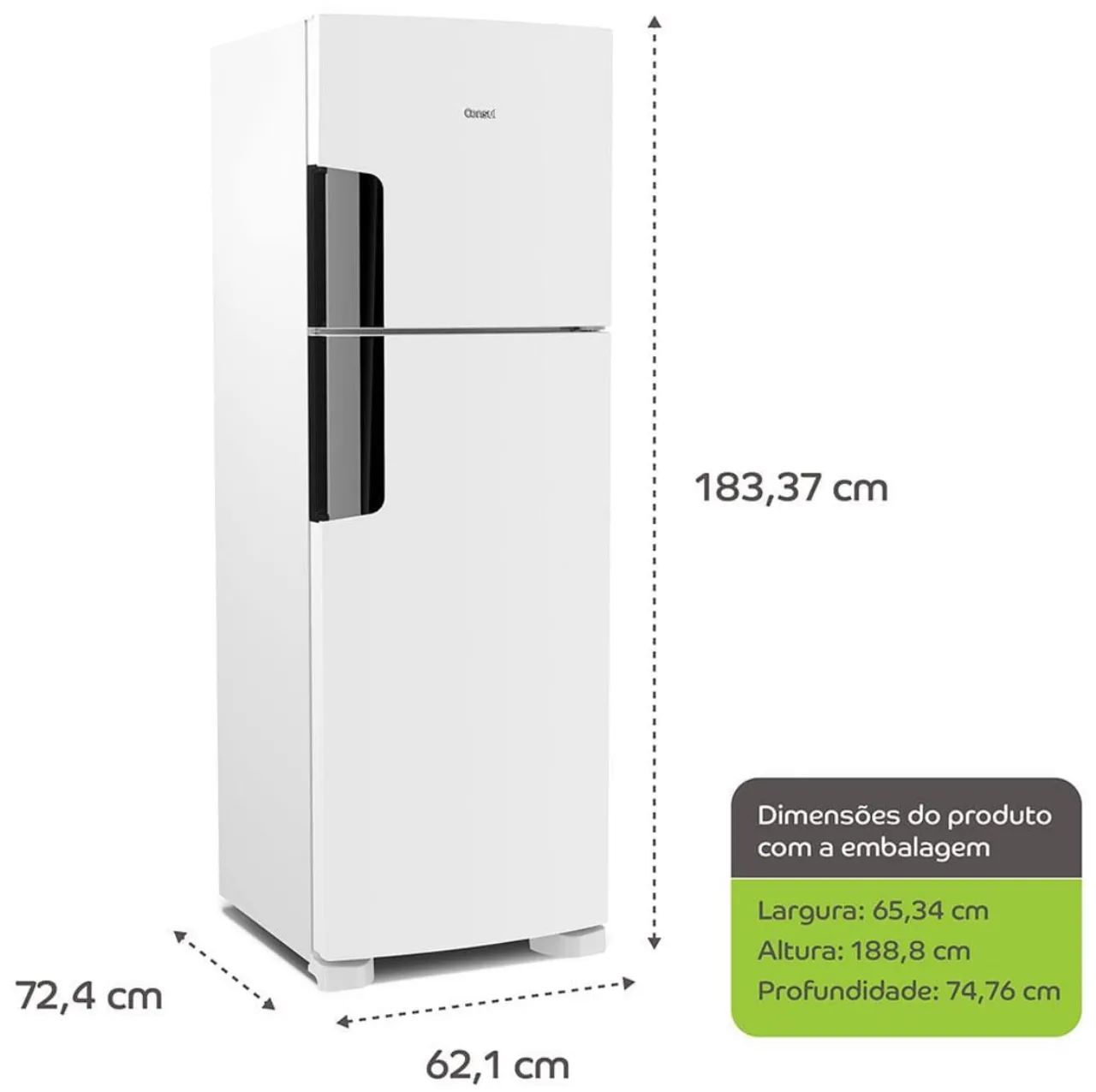 Geladeira Consul Duplex Frost Free 386L - Nova na caixa! - Foto 3