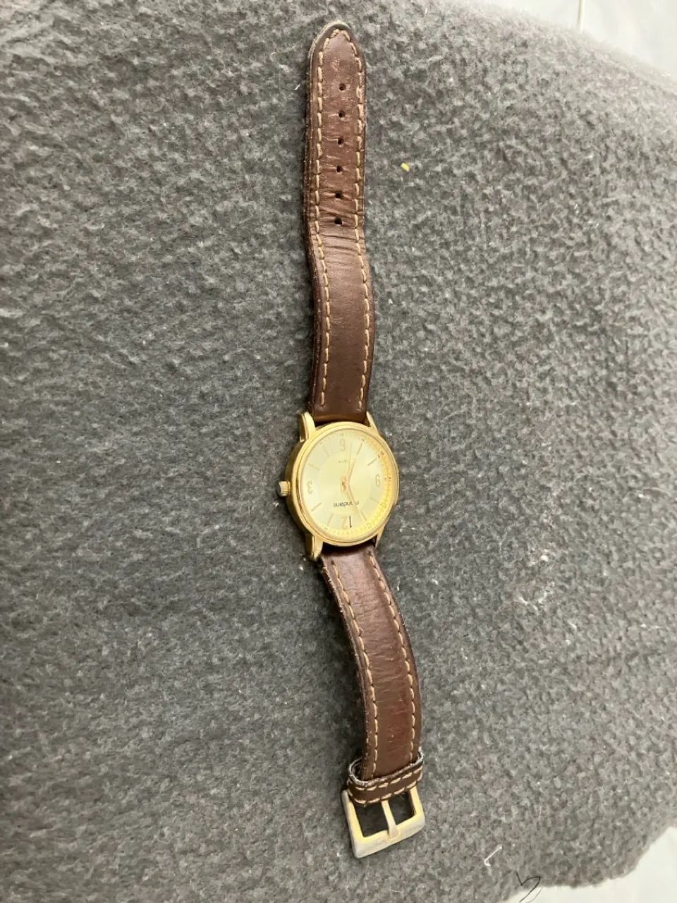 Relógio Mondaine Dourado com Pulseira de Couro - Foto 3