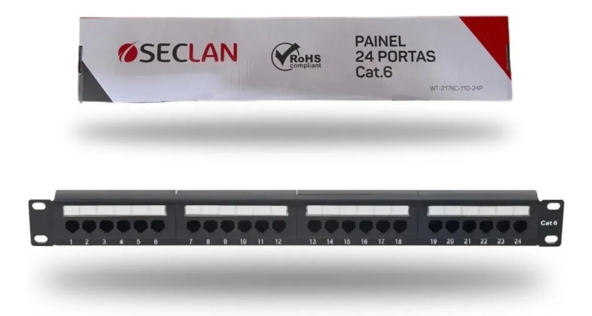 Patch Panel Cat6 24 Portas - Perfeito para Redes! - Foto 4