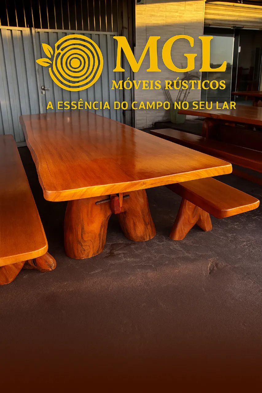 Mesa completa com bancos inclusos