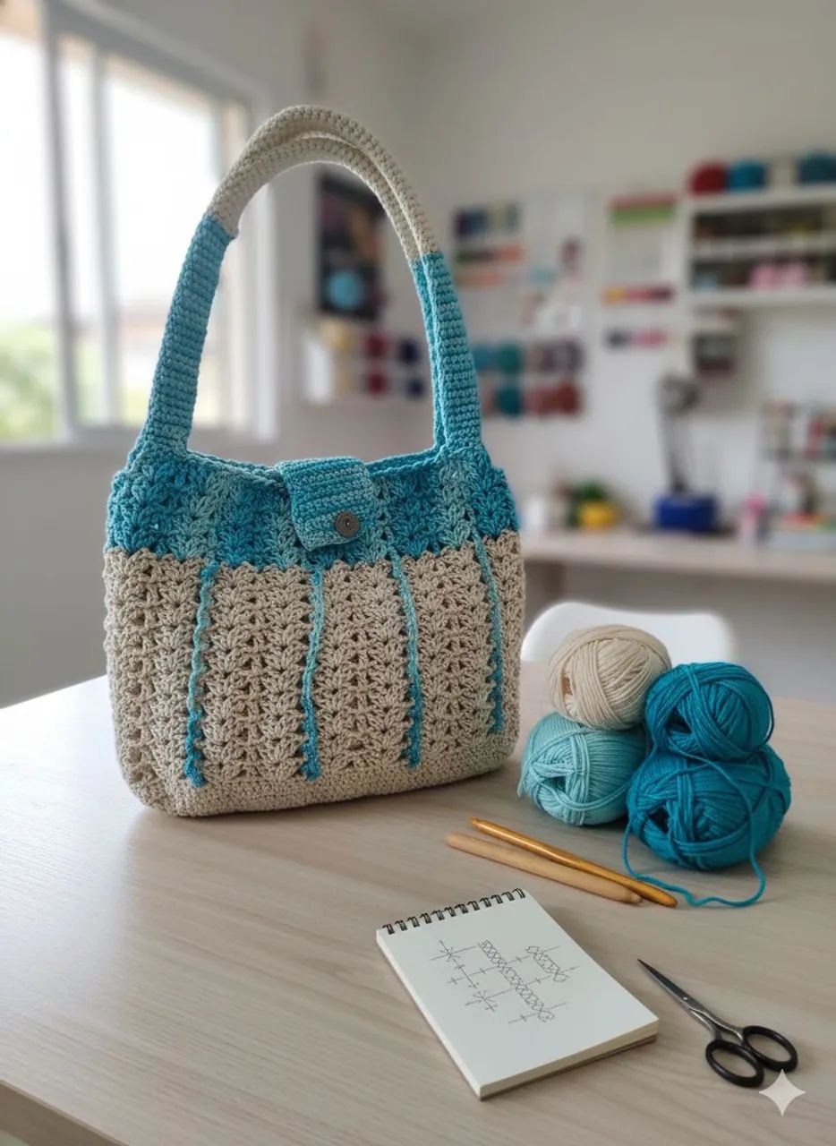 Bolsa Santorini crochê - Foto 2