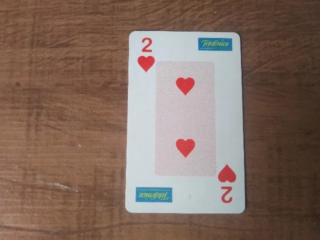 Cartão Telefônica Edição Baralho Dois de Copas Incrível!!!