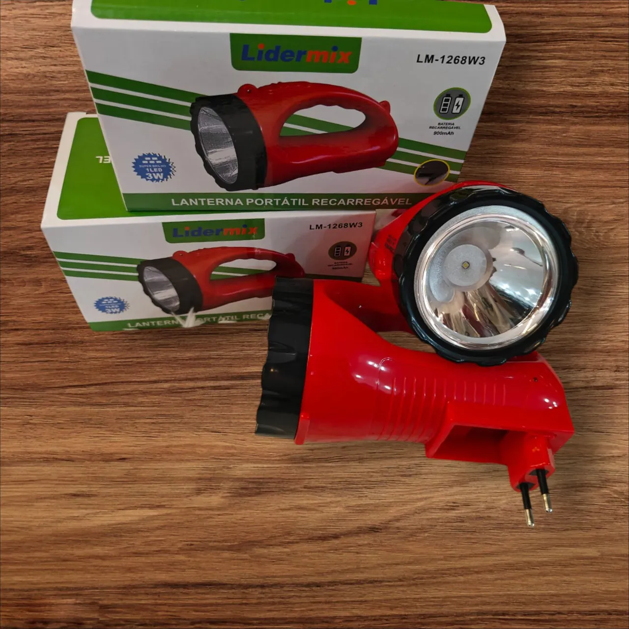Lanterna Portátil Recarregável Lidermix - 3W - 900mAh