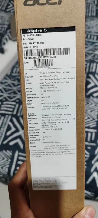 Notebook Acer Aspire 5  - Foto 2