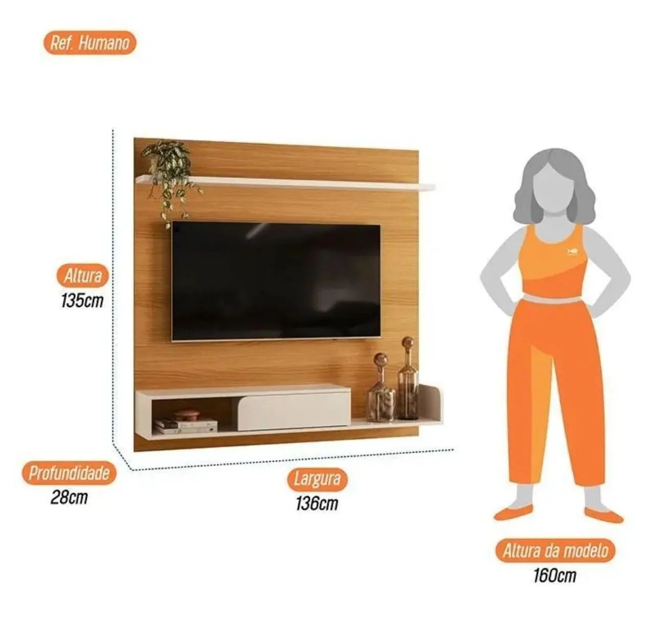 PAINEL PARA TV DE 55 POLEGADAS... - Foto 2